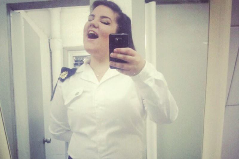 נטע כחיילת בחיל הים