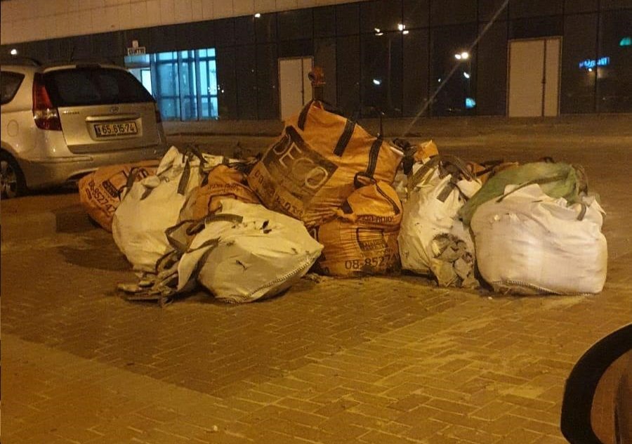 פסולת הבנייה המדוברת. צילום: עיריית אשדוד