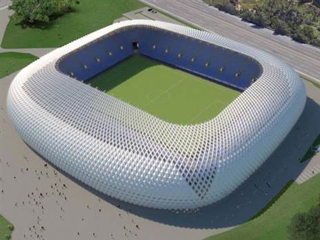 האיצטדיון החדש באשדוד מראה מבחוץ