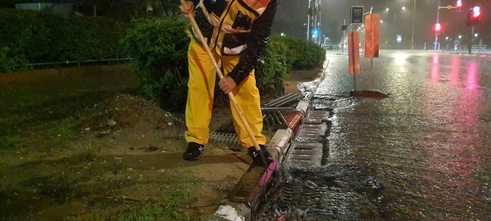 חורף באשדוד (צילום: עיריית אשדוד)