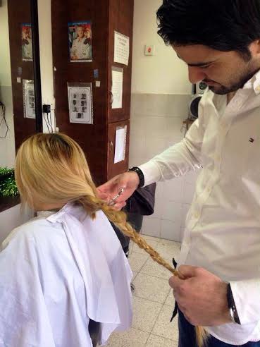 ארי בן שטרית מעצב שיער מאשדוד בפרויקט איסוף תרומת שיער בבסיס "תל נוף"