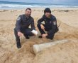 עמוד שיש בן כ-1500 שנה התגלה בחוף הים באשדוד
